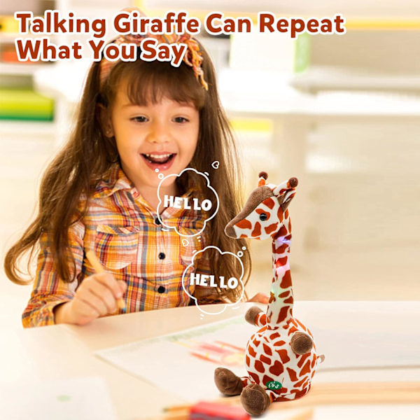 Dansande giraff, giraff leksak, giraff leksaker för barn som upprepar