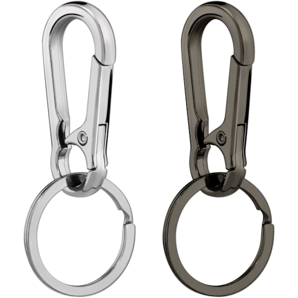 Metal Keychains Keyring Key Chain Ring Holder Organizer for Home Car Keys, Key Finder, 2 Pieces