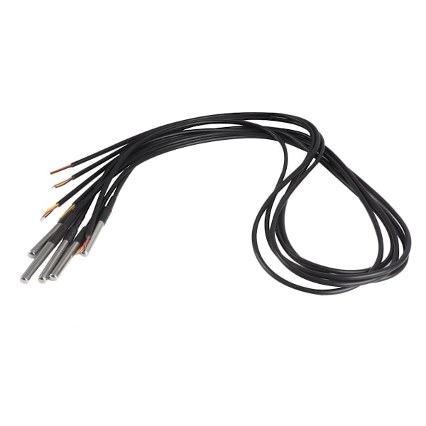 2PCS DS18B20 3M Kabel Digital Temperatur Termisk Vanntett Probe Sensor
