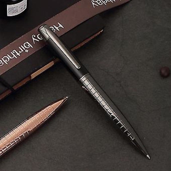 Luksuriøs Metal Graveret Twist Kuglepen Business Signatur Rollerball Business (Guld)