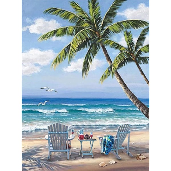 Diamond Painting Blue Sky Ocean, 5D DIY Diamond Embroidery Kits L