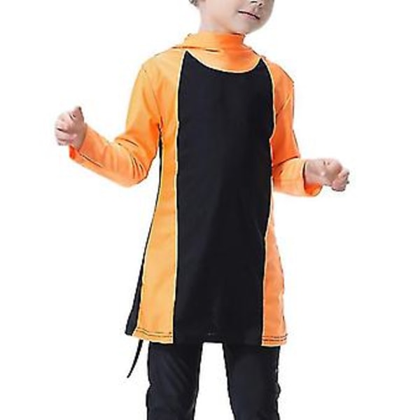 Barn Flickor Muslimsk Islamisk Baddräkt Simdräkt Modest Burkini Heltäckande Hög Kvalitet (1-2 År Orange)