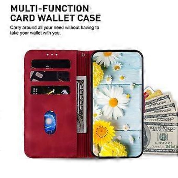 Til Sony Xperia 1 V Wallet Stand Telefon Cover Præget Lily Blomst Stødsikkert PU Læder Cover (Style F)
