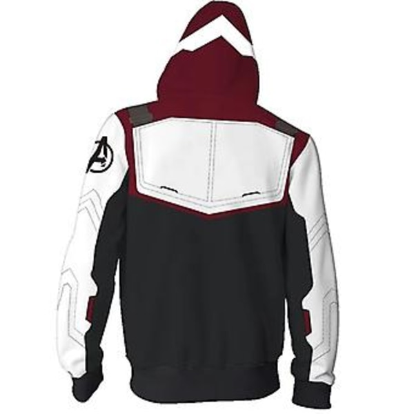 Miesten Marvel Avengers 4 Iron Man Tony Stark Yksivärinen Huppari Hoodi Hoodies Cosplay Puku (2XL)