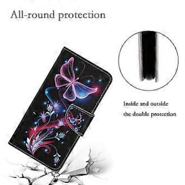 Til Samsung Galaxy S25 Ultra Etui Mønstertryk Beskyttende Læder Folio Telefon Cover (Style D)