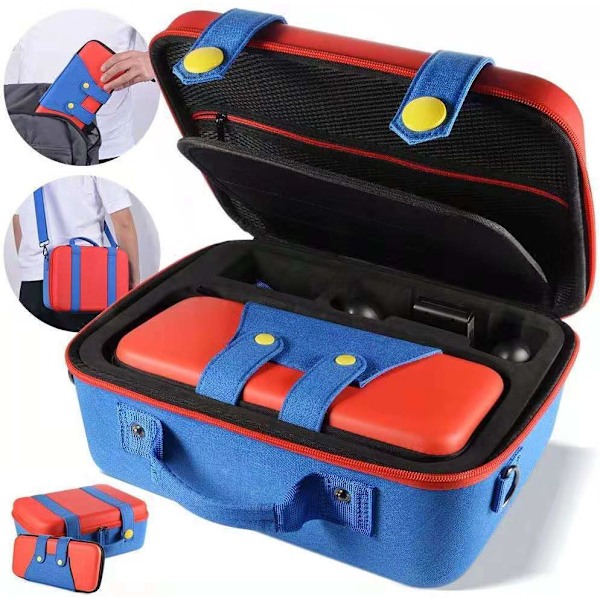 Nintendo Switch oppbevaringsveske stor Mario svigermorveske oled komplett sett med tilbehørsveske bærbar crossbody håndveske