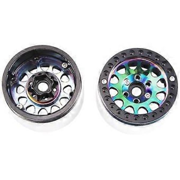 4 kpl Alumiiniseos Metallinen 1.9 tuuman Beadlock Vanteen Kehät 1/10 AXIAL SCX10 D90 RC Crawler Päivitysosille, Tyyli 2