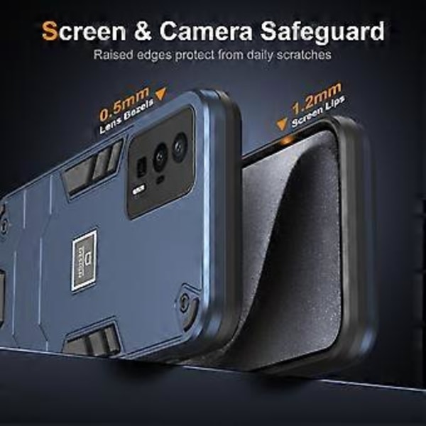 Skal för Xiaomi Poco F5 Pro 5G/Redmi K60 5G/K60 Pro 5G 2-i-1 Hybrid Skyddande PC+TPU Mobilskal (Stil A)