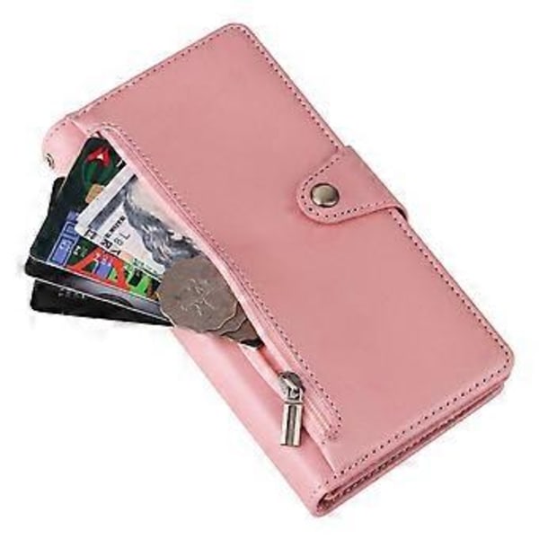 Til Samsung Galaxy A55 5G Lynlås Pung Etui Nittedekor Læder Flip Telefon Cover()