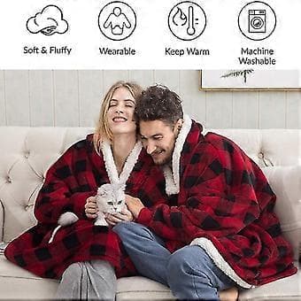 Oversized Hættetrøjer Sweatshirt Kvinder Vinter Hættetrøjer Fleece Kæmpe Tv Tæppe Med Ærmer Pullover Oversize Dame Hættetrøjer Sweatshirts E
