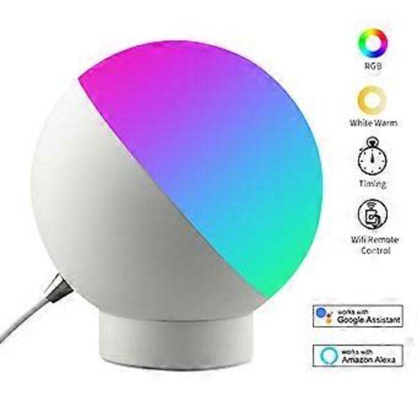 Børns flerfarvede smarte lampe led smart induktions øjenbeskyttelseslampe børns kreative opladnings læse wifi stemmelampe