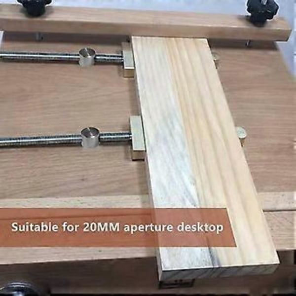 Set med 2 snabbspännare för arbetsbänk med 4 bänkhakar för 20 mm hål, positioneringsstopp för arbetsbänk, gör-det-själv och klämma