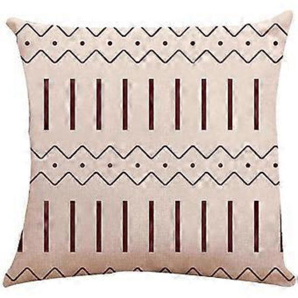 Putetrekk 22x22 Moderne Sofaputetrekk, Dekorative Utendørs Linstoff Putetrekk for Sofa Seng Bil (Vinfarget, 22x22, Sett med 4)