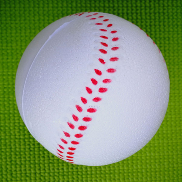 Vaahtomuovinen stressipallo - Baseball White