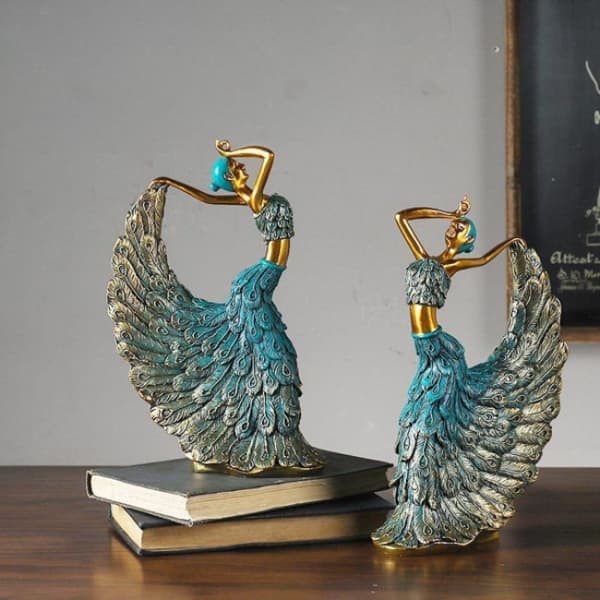 Påfugldansende ornamenter, dansende statue, kvinnelig dansende statue,