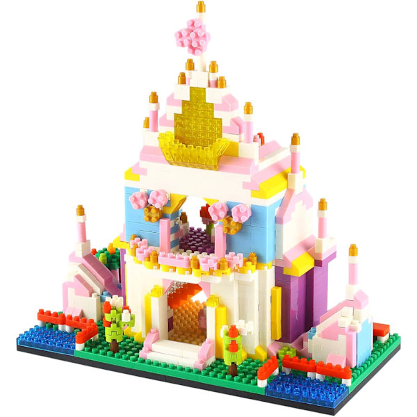 1 st Princess Slott Mikrobyggstenar Mini Byggleksak Tegel