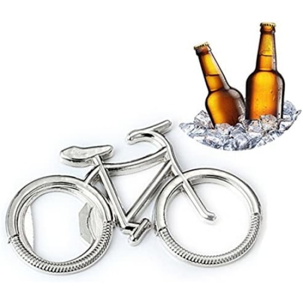 Ølbååbner nøglering i form af en cykel, rustfrit stål