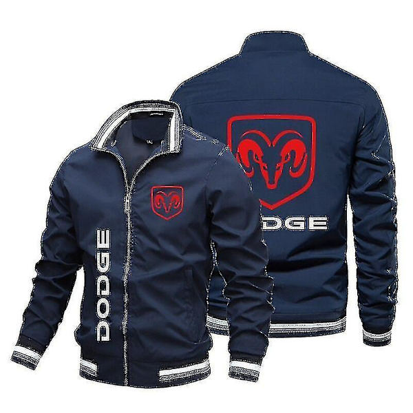 Vår och höst högkvalitativ herrjacka trend ny Dodge bil logotyp tryckt 4 S