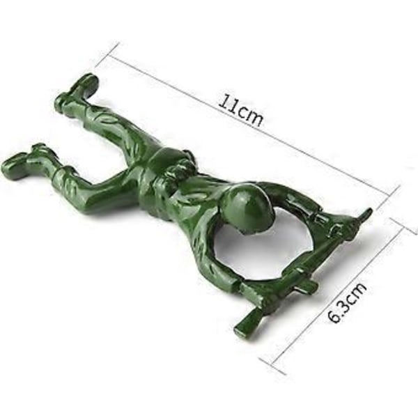 3D Armésoldat Flasköppnare, Unik Lättöppnad Flasköppnare för Öl och Dryck Grön