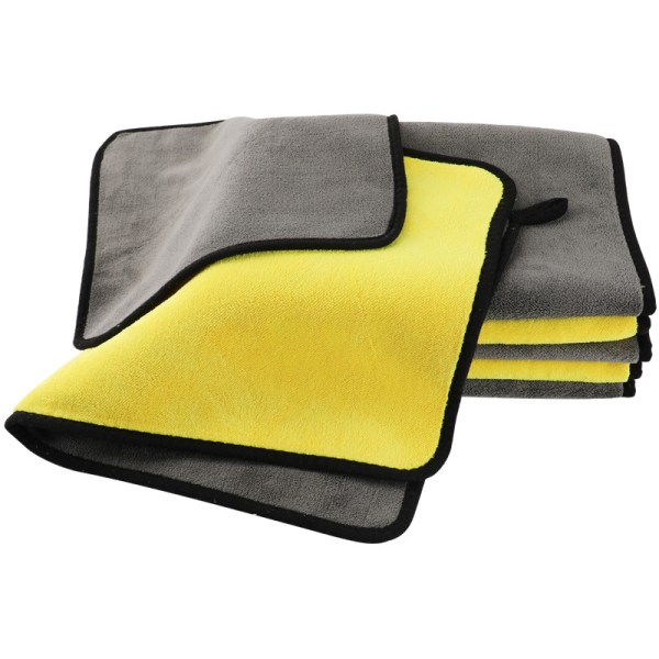 4Pcs Automotive Double-Sided Coral Fleece Absorbent Towel Glass C