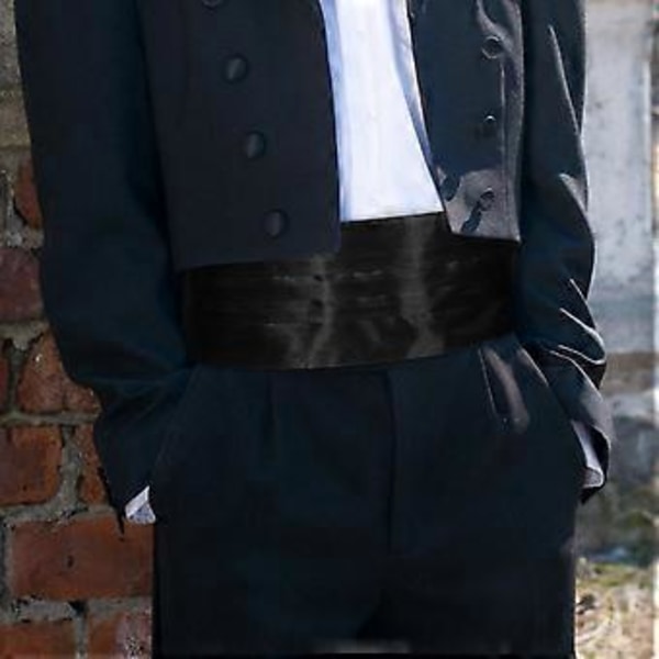 Satin Cummerbund Siden Cummerbund Justerbar Förknuten Cummerbund För Män Bröllop Alla Formella Tillfällen