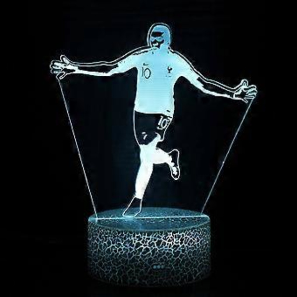 Fodboldgaver til Børn, Fodbold 3D Illusion Lampe Fodbold Natlys med Fjernbetjening + Berøring 16 Farve Blinkende Skiftende + Timer Skrivebordslamper