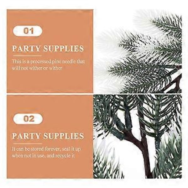 2 stk. Kunstige Pindenegle Falske Planter Pindenegle Chic Julepynt