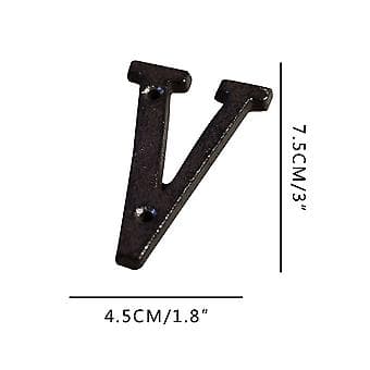 Legering Smidesjärn Nummer Bokstav DIY Husbokstav V
