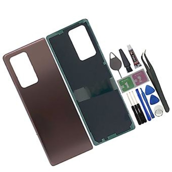 Til Z Fold 2 5G F916 Batteridæk Bagside Cover Udskiftning (Sort, Brun) (Sort)