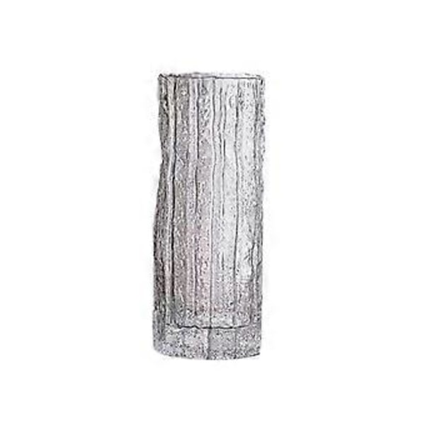 Klar Blomvas Living Room Borddekoration Vas Extremt Fryst Glaciärsten Glasvas (3.94*11.81Tum Vit)