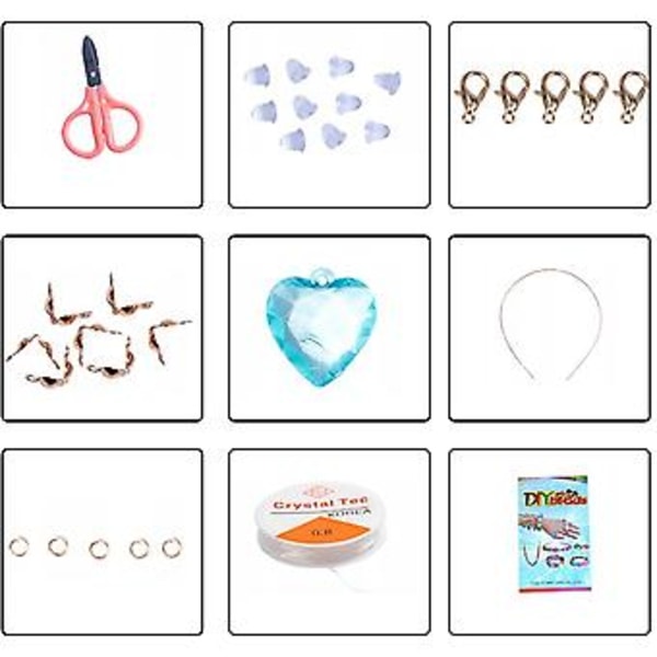 24 Små Gitter Børneperle Legetøj Halskæder Armbånd Perler DIY Manuelt Arbejde Legetøj