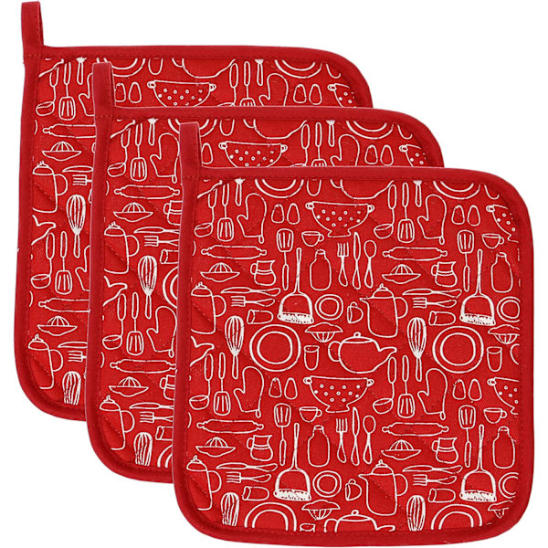 Peruskeittiön puuvillainen sienipotholder, lämmönkestävä