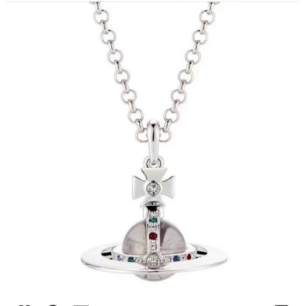 sliver Vivienne Westwood Saturn UFO -riipuskaulakoru