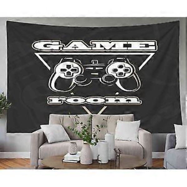 Peliseinätapetti, Crannel Game Vanha Retro Vintage Monokrominen Tyyli Merkki Banner Emblem Logo Videopelit Seinävaate 80x60 Tuumaa Seinätaide Seinävaatteet Han