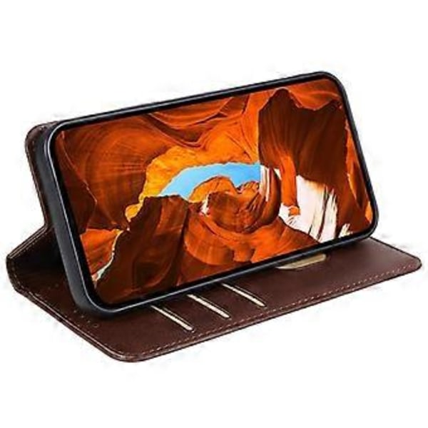 För Nokia XR21 Affärsstil Kalvtextur Läder Telefonfodral Magnetisk Stängning Ställ Plånboksfodral (Stil G)