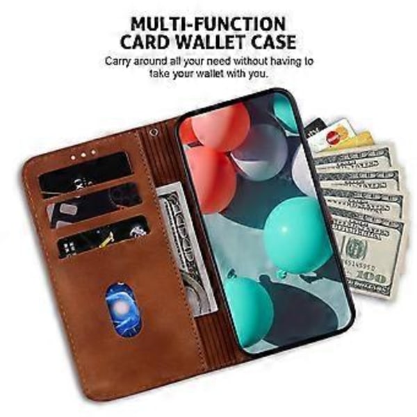 Stativfodral för Xiaomi Redmi Note 14 5G med 7-formigt mönster i läder (Stil C)