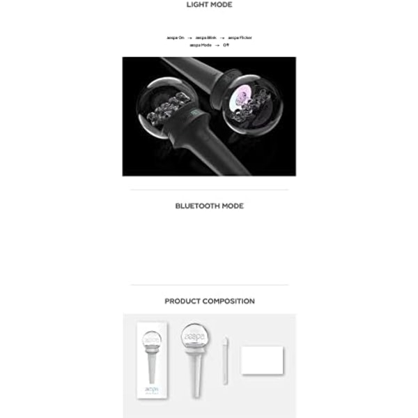 [Lysstav] AESPA - OFFICIAL LIGHT STICK, 94x94x257 mm