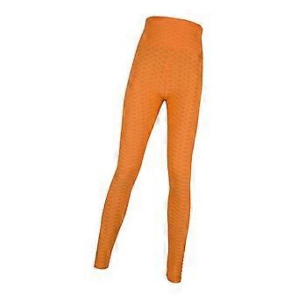 Yoga Byxor Dam Kontroll Träning Löpning Stretch Lättvikt & - Val av Färger & Storlekar (Orange XL)