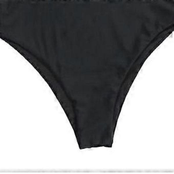 Dame One Shoulder Stribet Højbenet Badedragt i Ét Stykke Thong Badedragter (S Sort)