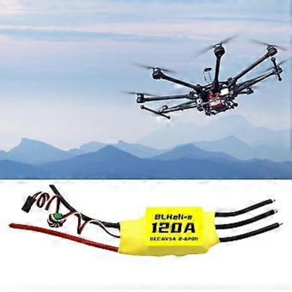 BLHeli 120A Børsteløs ESC 6V 5A BEC 2-6S for RC FPV Fastvinget Multirotor Drone DIY Deler A