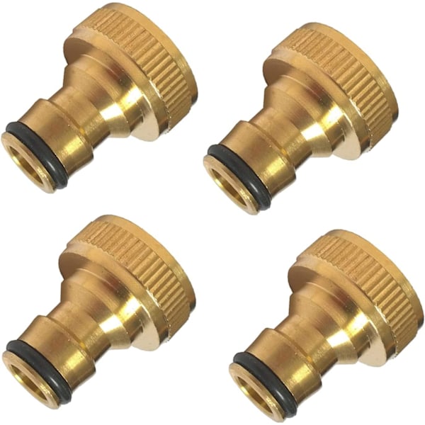 3/4\" messinkinen puutarhaletkun liitin hanaliittimelle（4 kpl