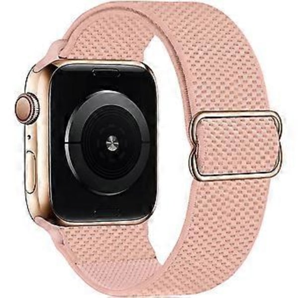 Stretchbar Solo Loop-armband Kompatibel med Apple Watch Band 38mm 40mm 41mm 42mm 44mm 45mm, Stretch Flätat Sport Elastiskt Nylon Armband för Kvinnor Män