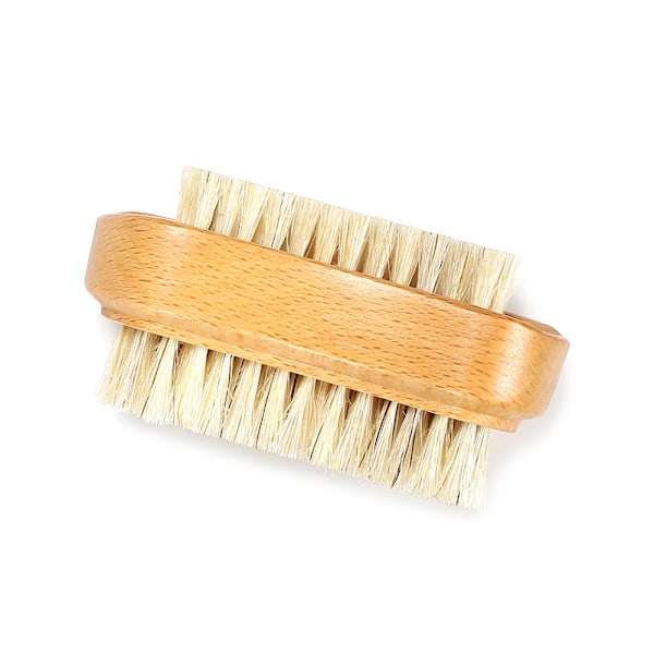 1 st Nail Brush för rengöring Trä Fingernagel Borstar Två Sidor Rengöring Nail Brush Nail Scrub Brush för Manikyr Pedikyr Barn (Ljus Färg)