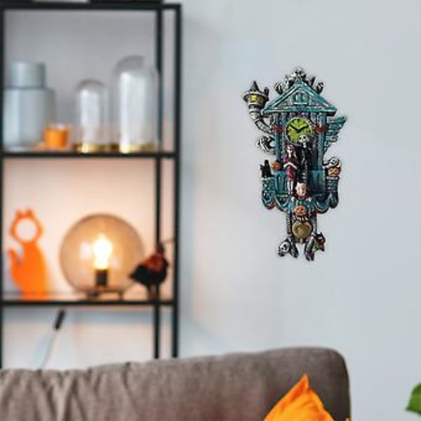 Halloween Horror Spøkelseskjelett Harpiksdekorasjoner Klokkeanheng Hage Stue Ornamenter ( )