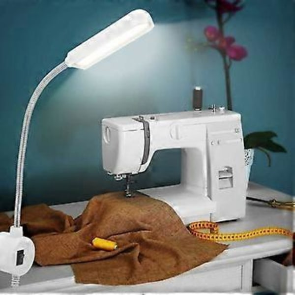 LED Symaskinlampe med Fleksibel Svanenhals og Magnetisk Base