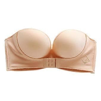Dame BH Stroppeløs Frontlukking usynlig 3/4 Cup (Hudfarge 34AB)