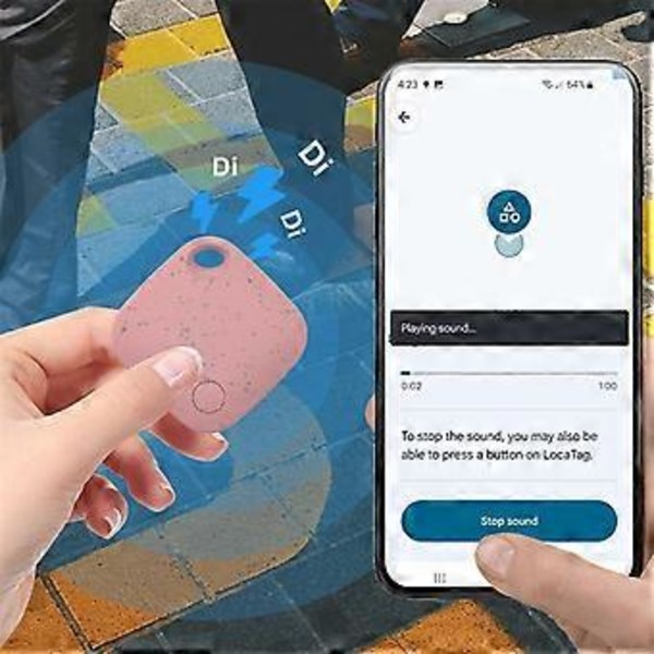 Bluetooth GPS-tracker för husdjur, nycklar, för Hitta min-appen A