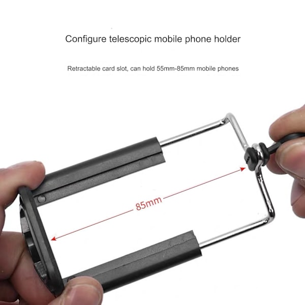 Flexibelt stativ med universalt fäste för alla smartphones, 55-88 mm