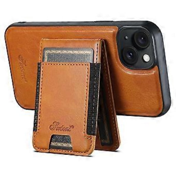 SUTENI H17 Etui til iPhone 15 Plus Kompatibel med MagSafe PU+TPU Støtteben Telefoncover()