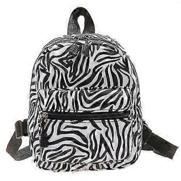 Söt Ryggsäck Mjuk och Söt Flickig College Stil Canvas Student Skolväska (zebra)